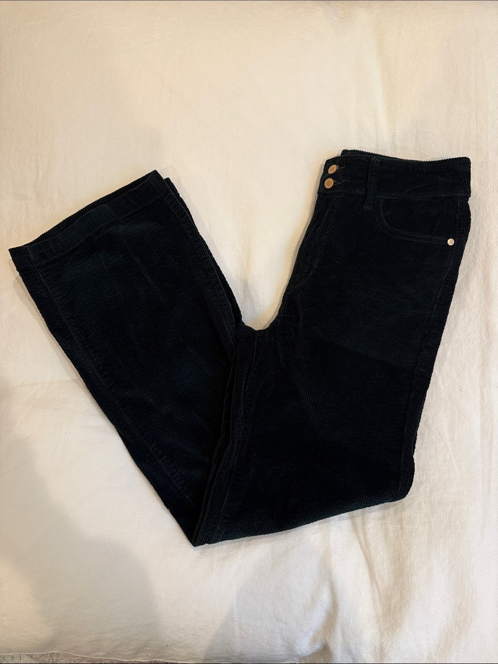 Judy Blue Black Corduroy Wide Leg Jeans